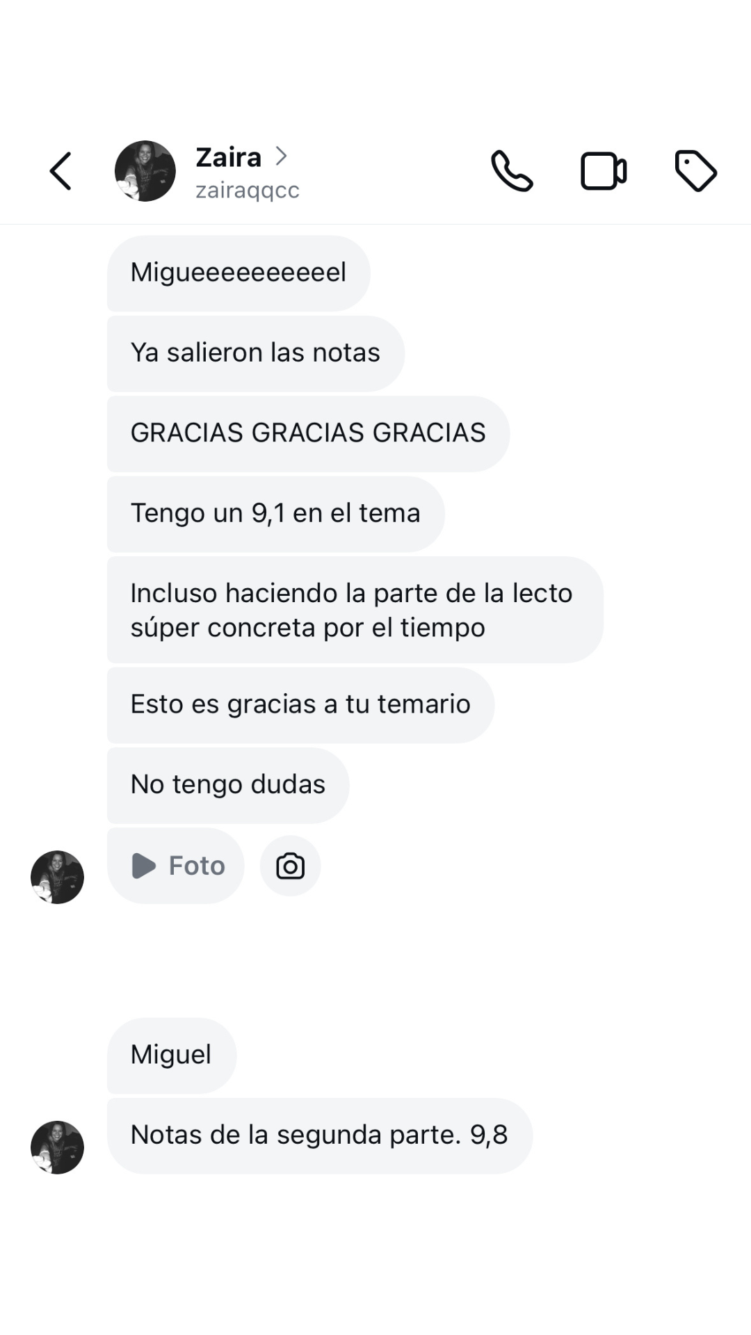 Testimonio de alumna/o sobre el Temario Interactivo