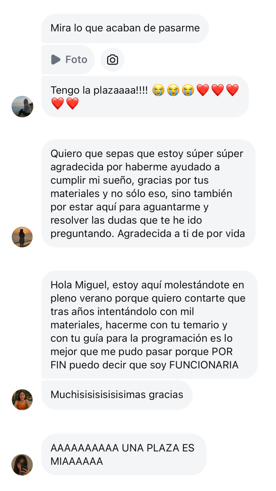 Testimonio de alumna/o sobre el Temario Interactivo