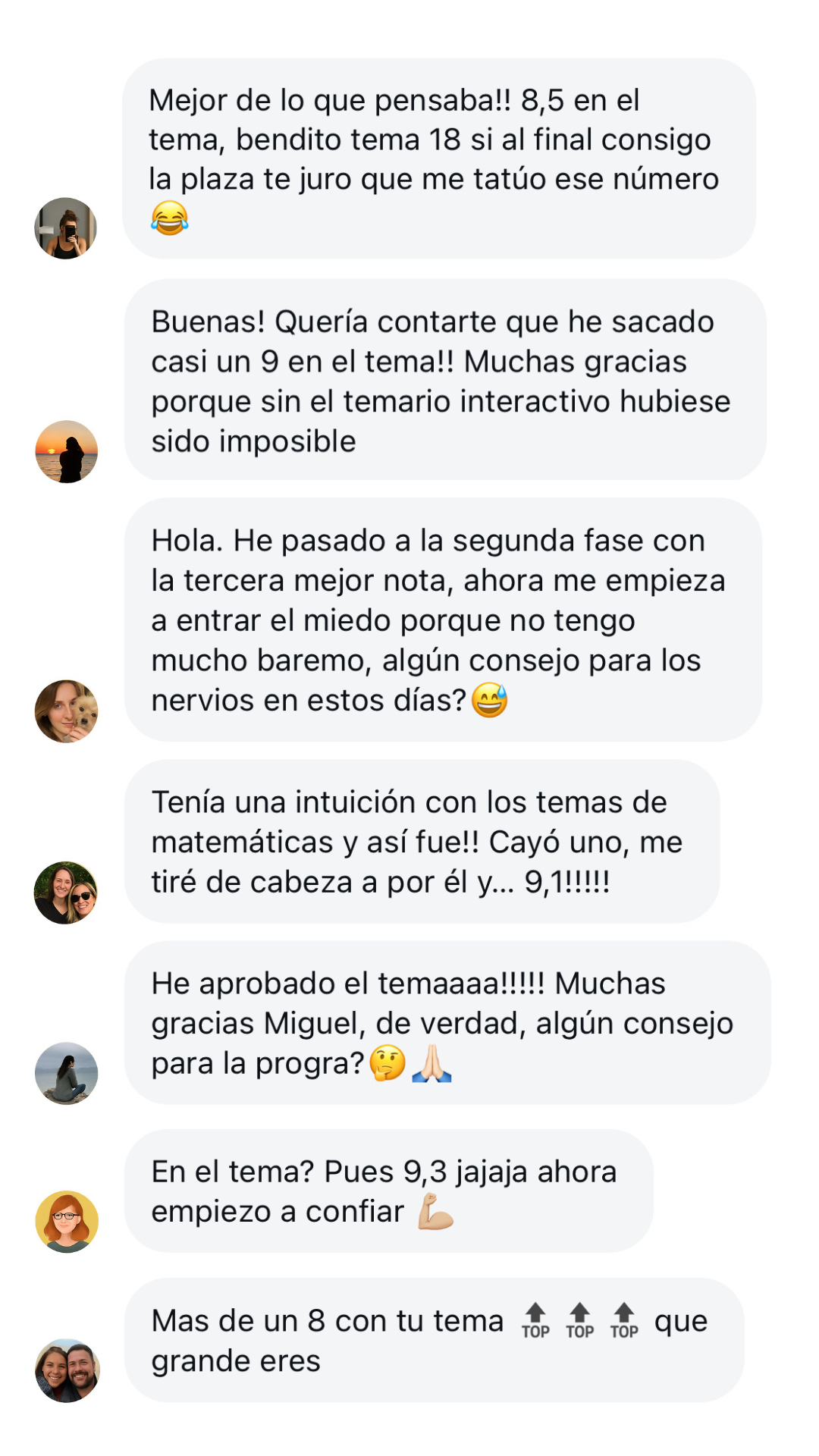 Testimonio de alumna/o sobre el Temario Interactivo